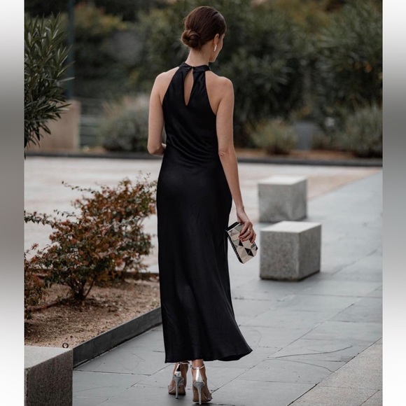 ZARA BLOGGERS FAV SLIP DRESS WITH BEADED COLLAR - Picture 7 of 10